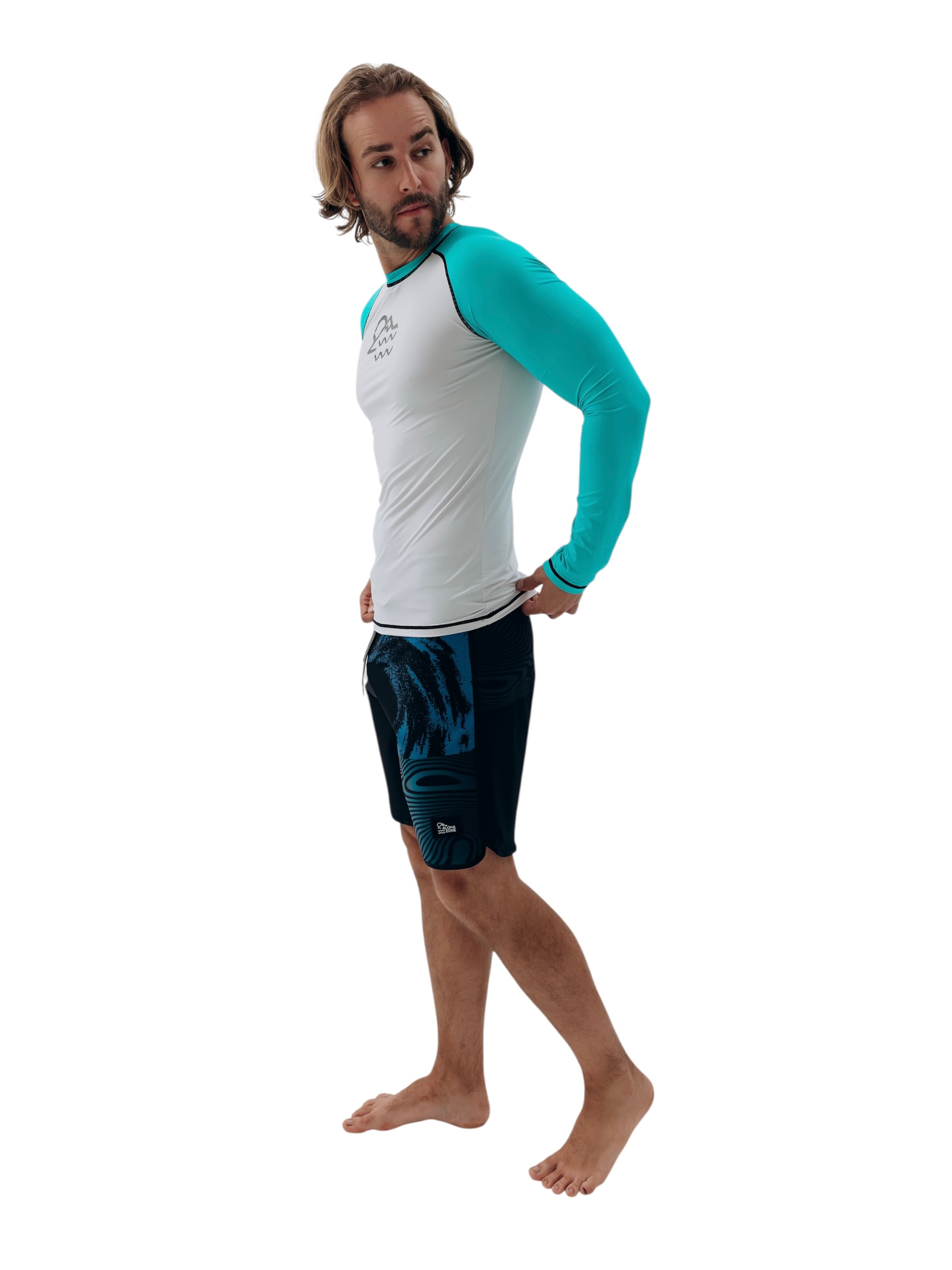Гидромайка Long Sleeve бирюзовая